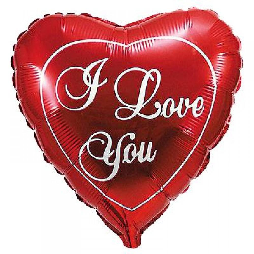 Cердце красное ILY 18"