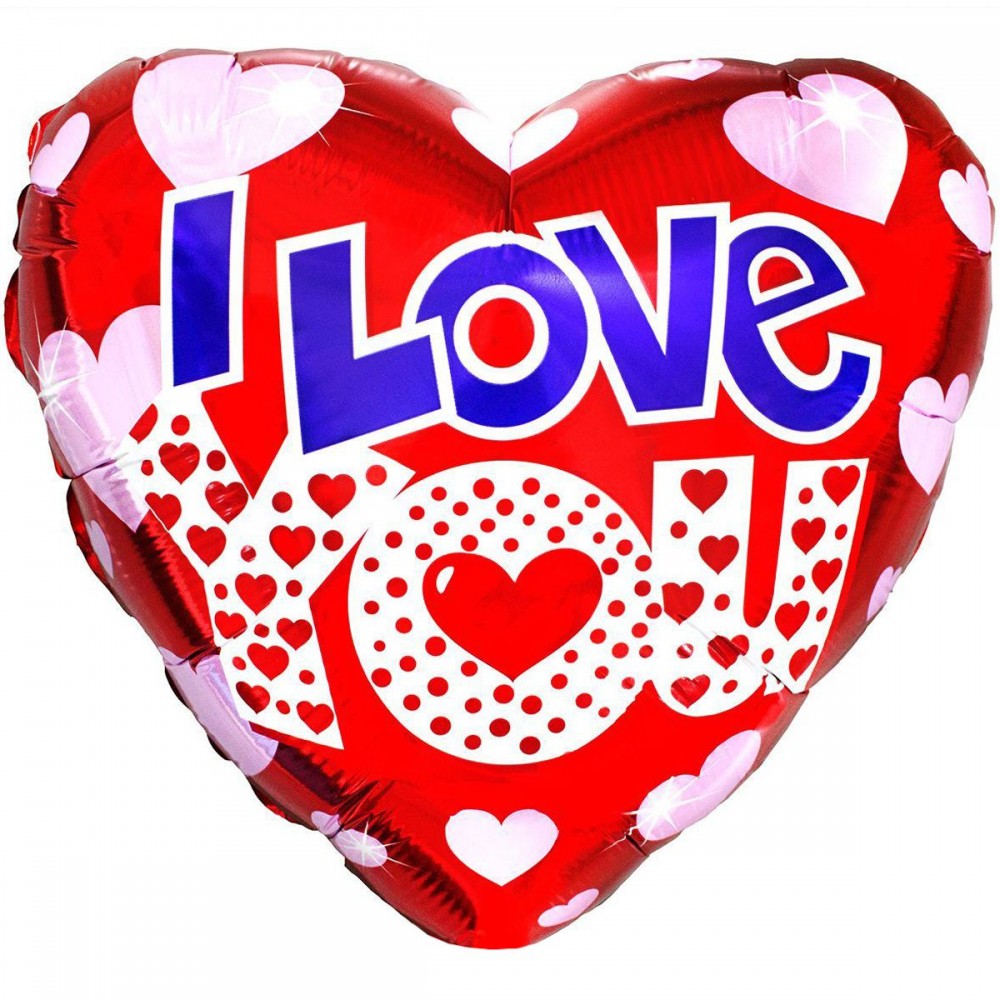 Сердце  ILY Сердца яркие 18"