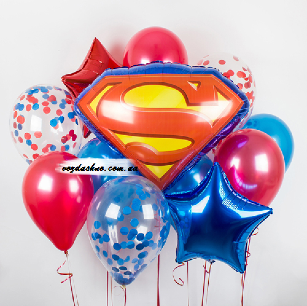 1112-0212 Фонтан из шаров Супермен
