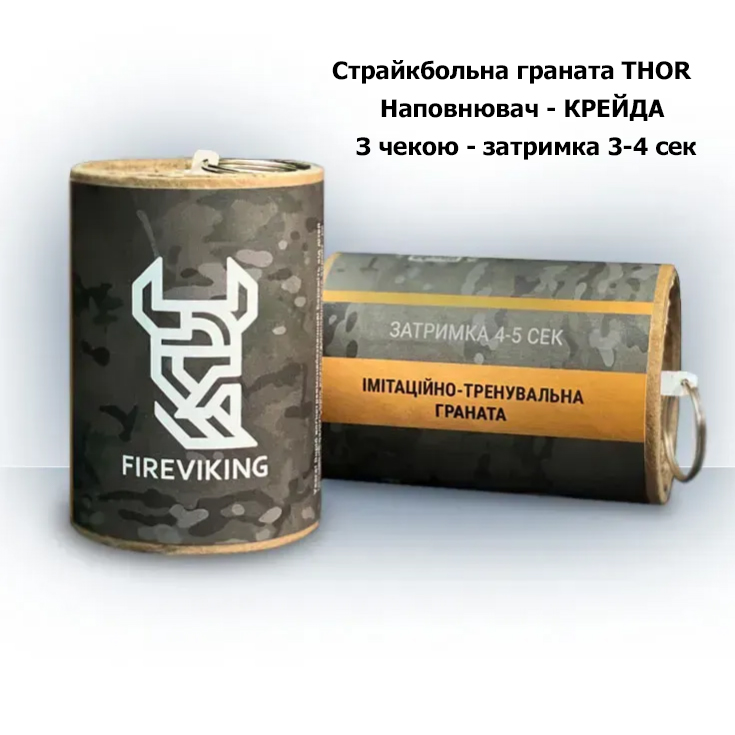 Учебная граната с кольцом, начинка МЕЛ (петарда P2000 - мощный взрыв) THOR_KR Петарда