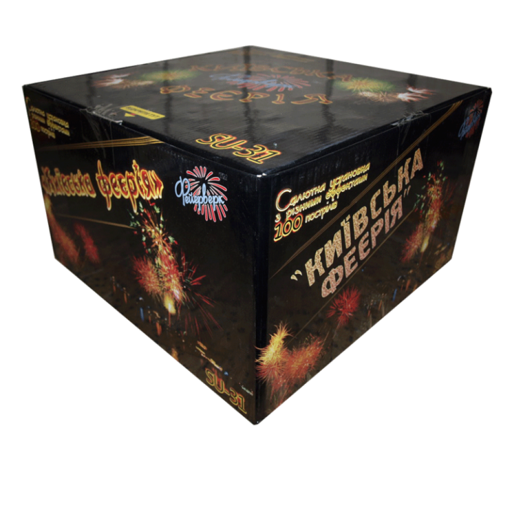 Фейерверк Киевская феерия SU-31 на 100 выстрелов от ТМ Феєрверк